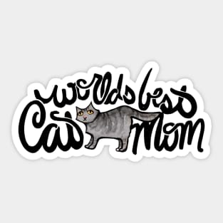 Worlds Best Cat Mom Sticker